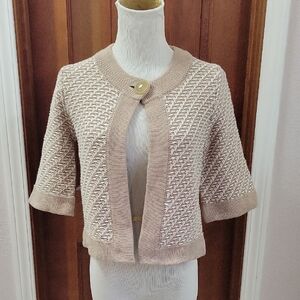 Banana Republic Short-Sleeve Textured Knit Cardigan